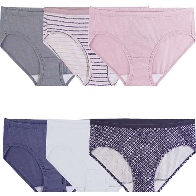 Fruit of the Loom Ladies Cotton Hipster Panty - Size 9 6pk 2