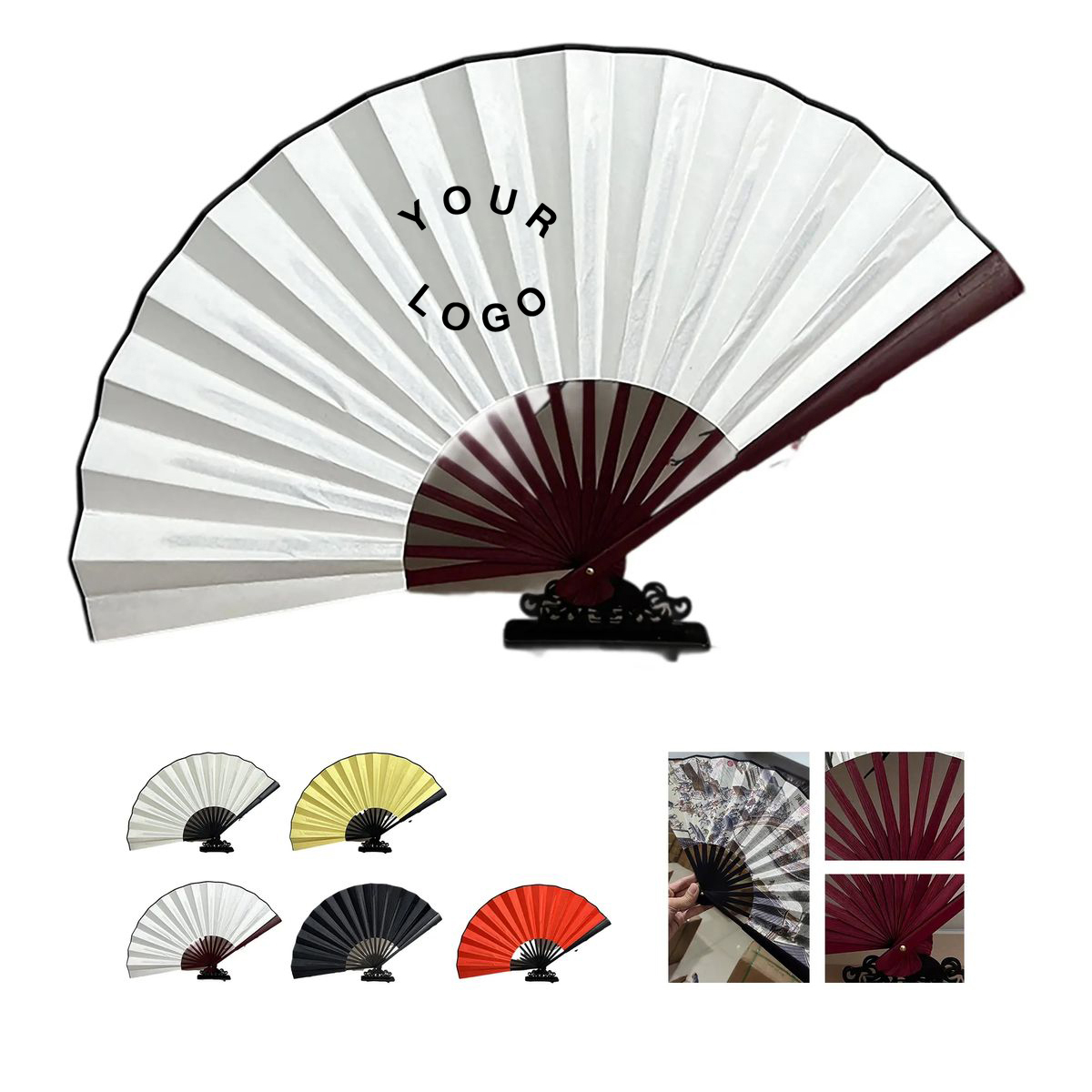 Lightweight Bamboo Silk Fan for Summer Parties and Gifts 4