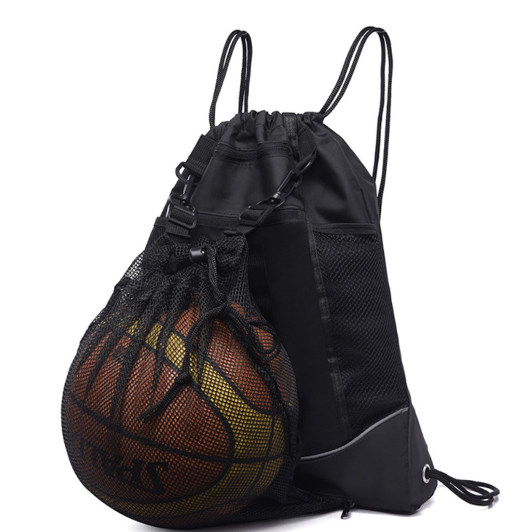 Hidden Mesh Ball Drawstring Backpack 2