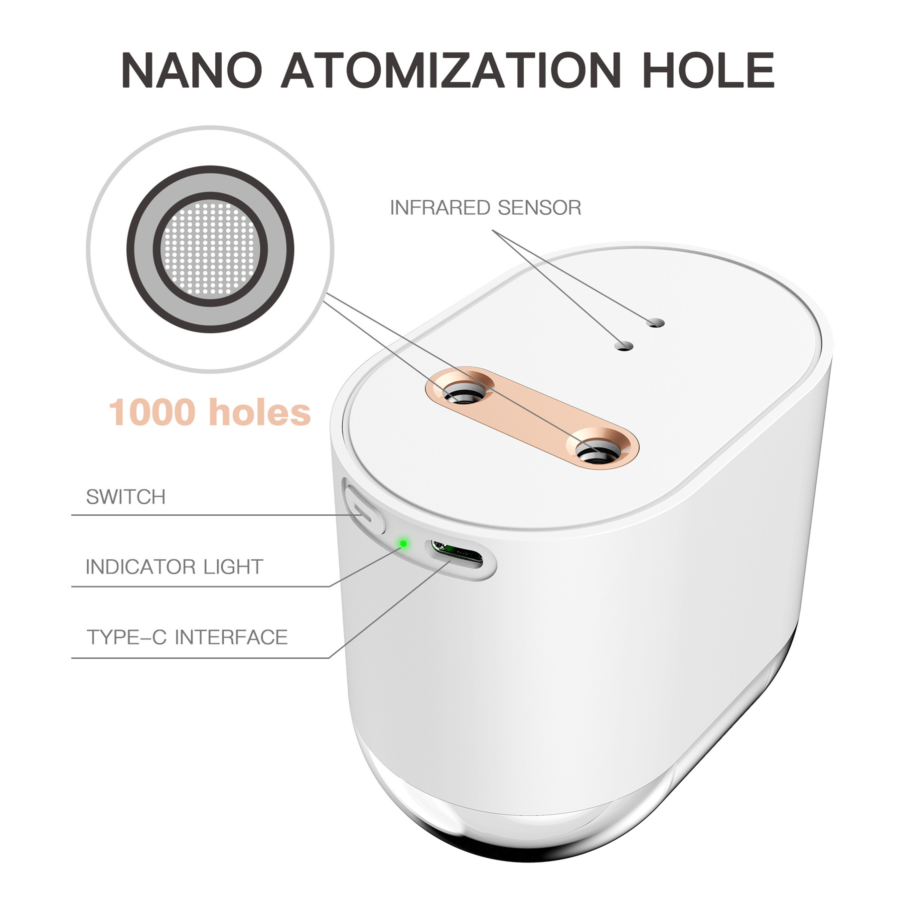 Double Hole Automatic Alcohol Dispenser Sprayer 2