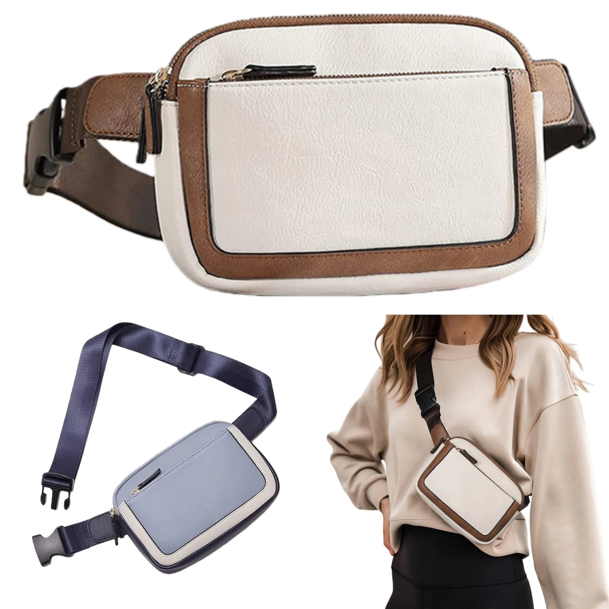 Crossbody Sport Waist Pack PU Leather For Women 4