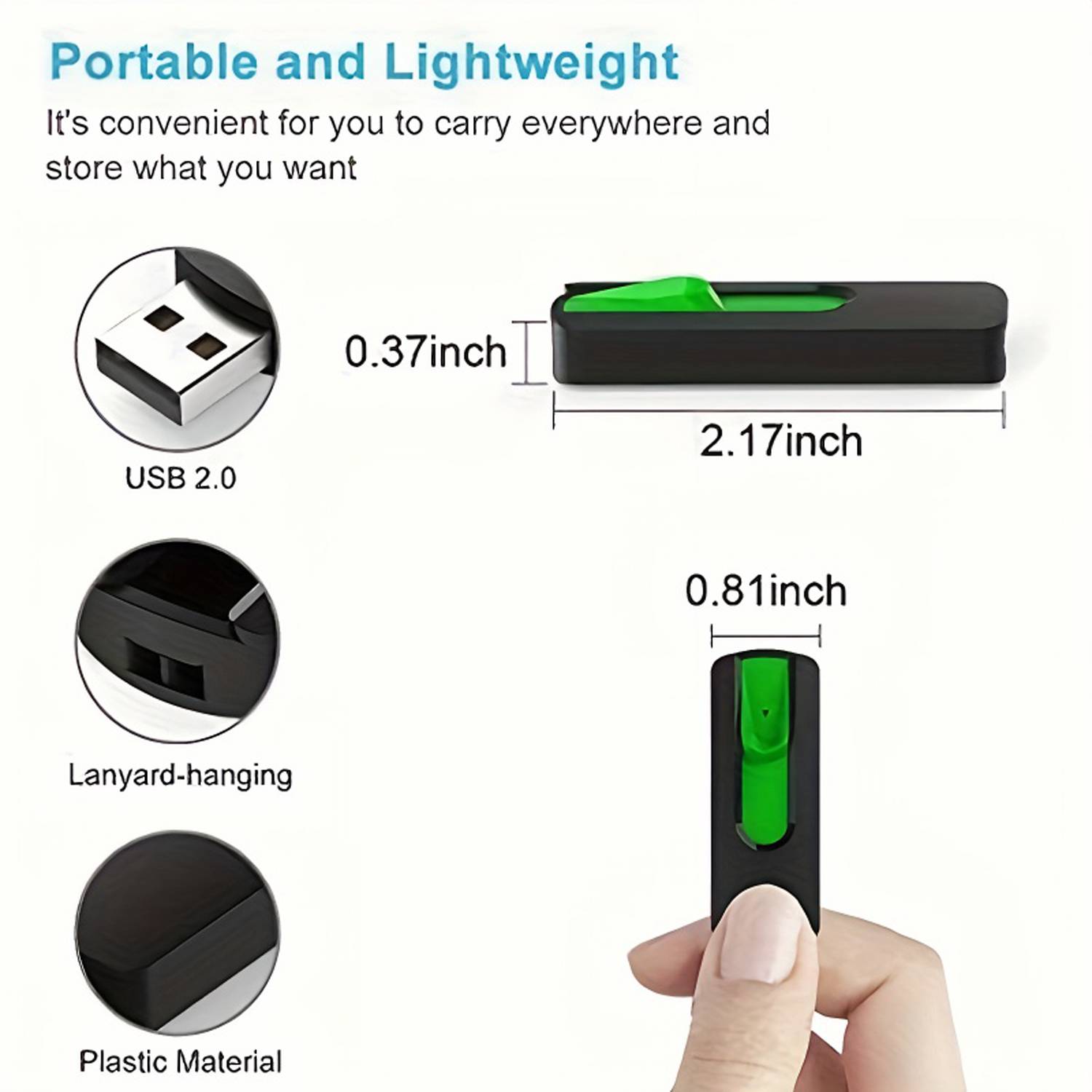 64GB USB 2.0 Retractable Flash Drive 5