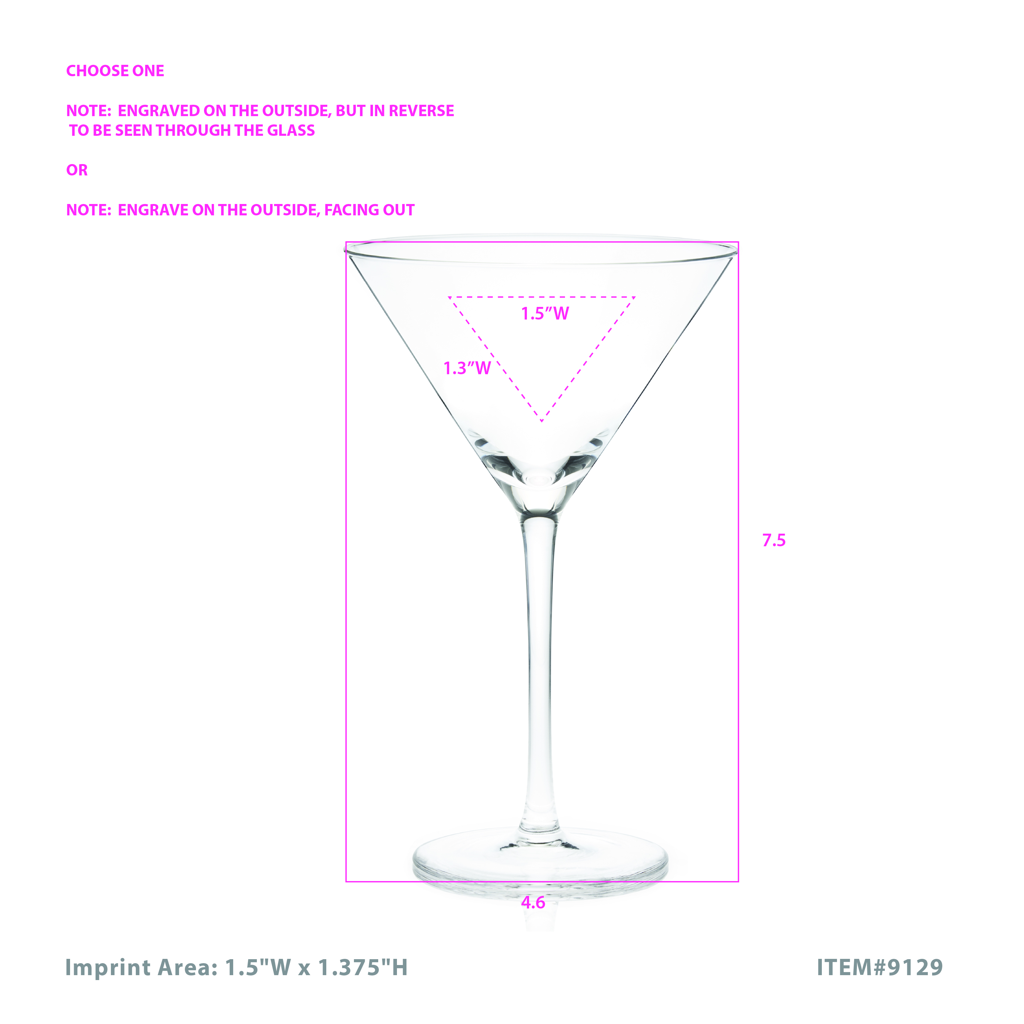 Viski® Stemmed Crystal Martini Glass, set of 2 7