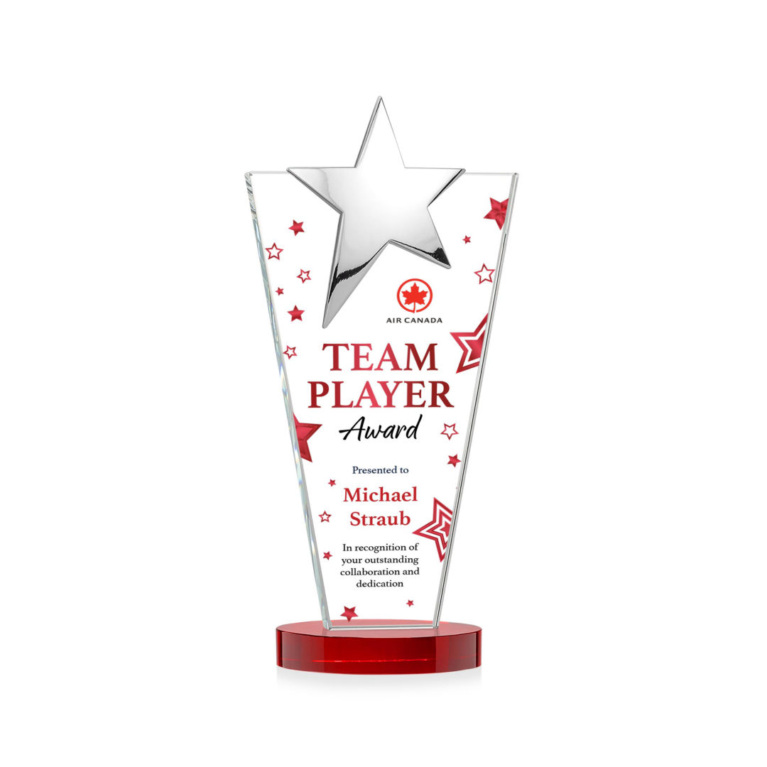 Mantella Chrome Star VividPrint™ Award - Red 8