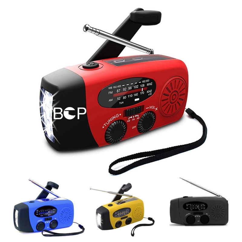 Solar Emergency NOAA Weather Radio Hand Crank Self Powered 2