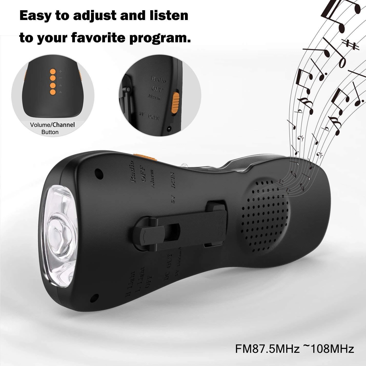 Solar Hand Crank Flashlight Radio 2