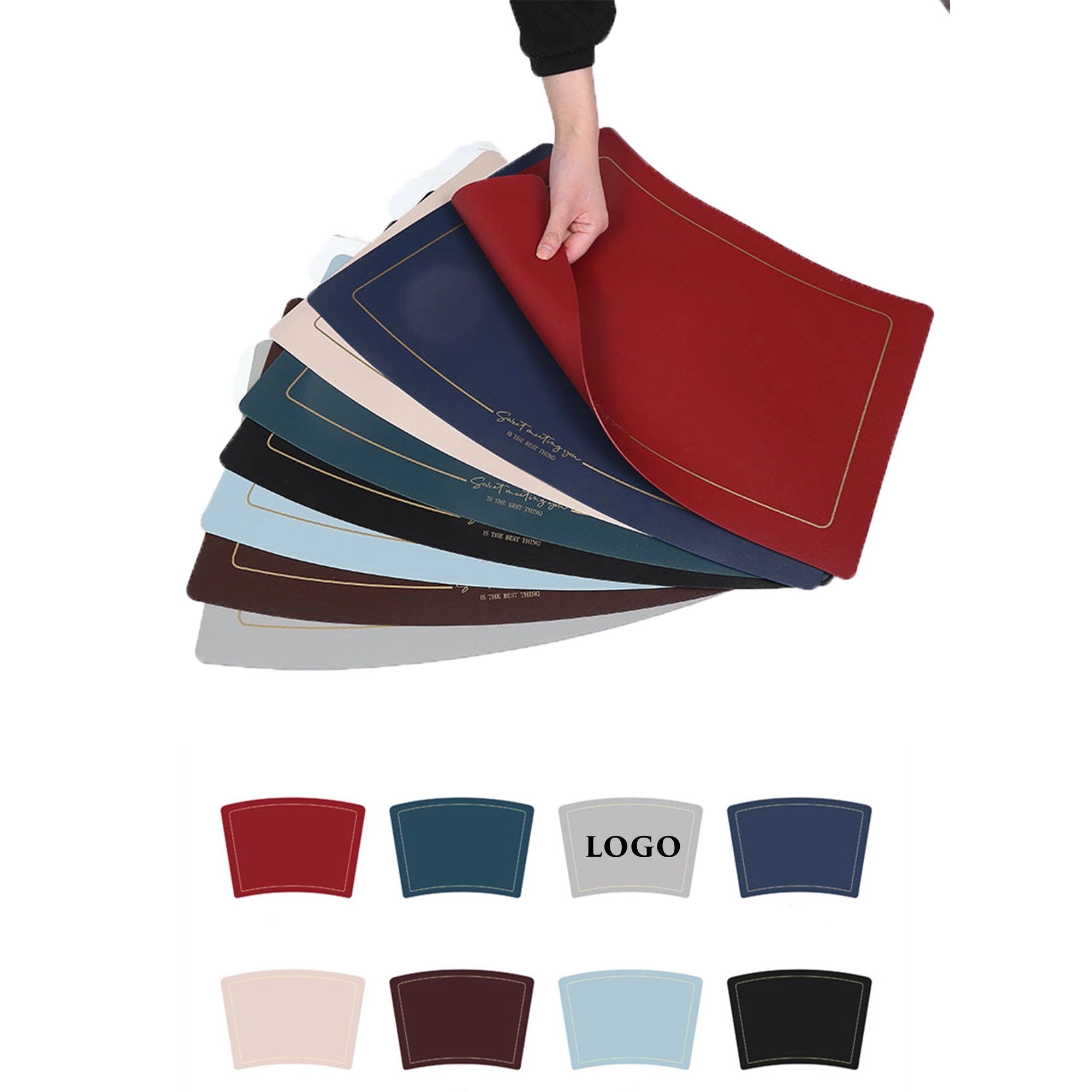 Waterproof Leather Placemat Dining Table Mats MOQ 10PCS