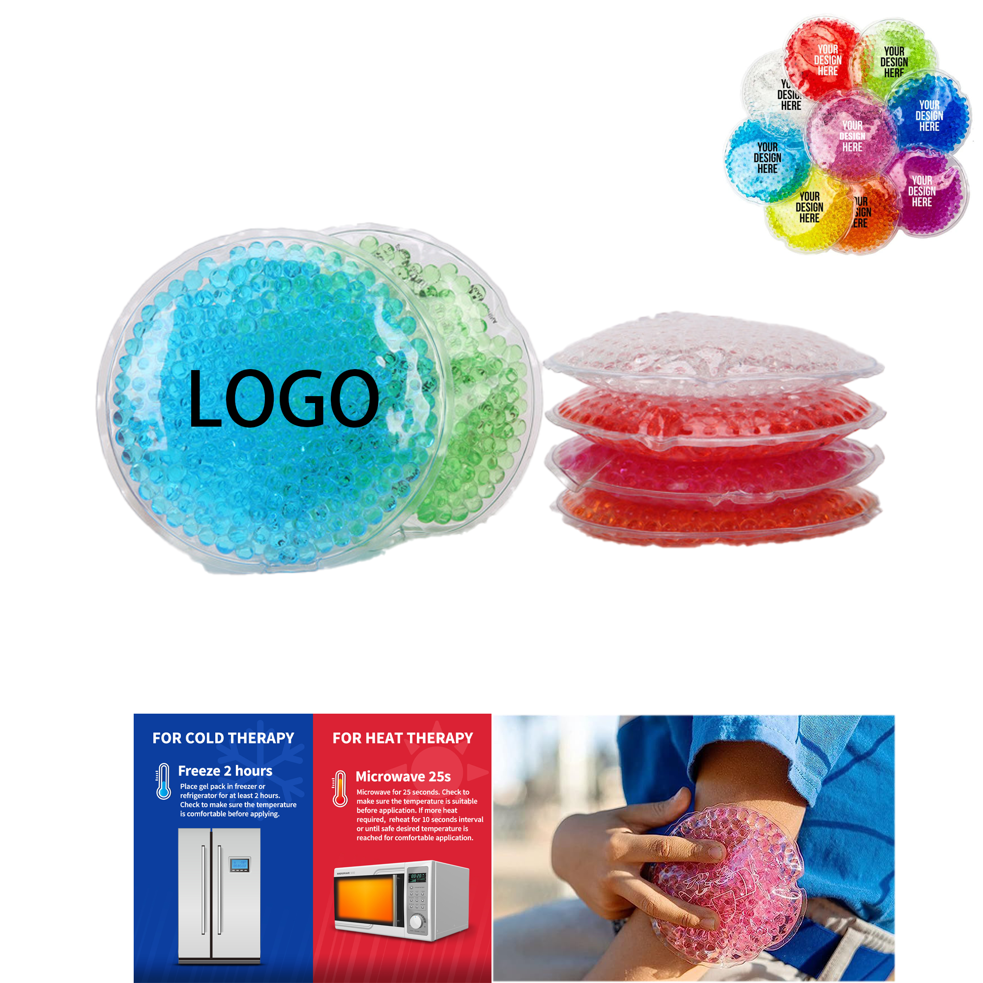 Dual-Use Reusable Hockey Gel Ice Bag 1