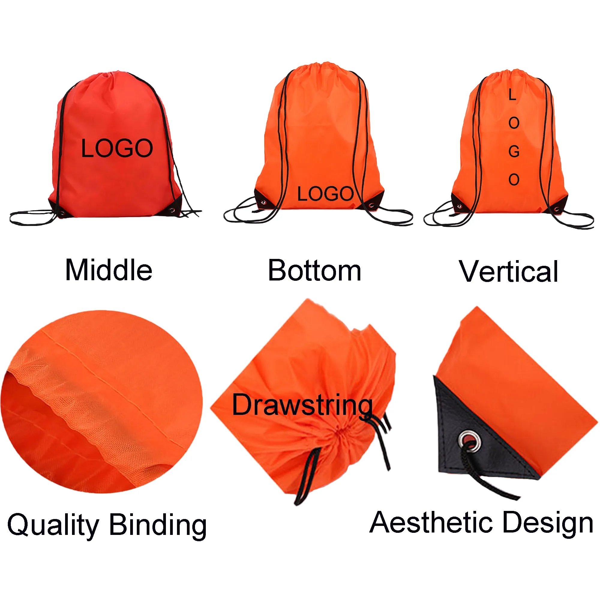 Spot Sport Non-woven Drawstiring Backpack 1
