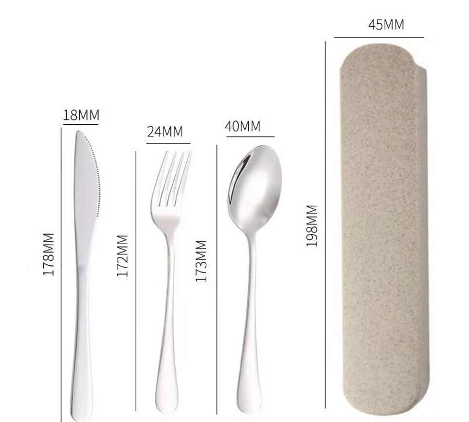Portable Utensils Set Stainless Steel Knife Fork and Spoon 3