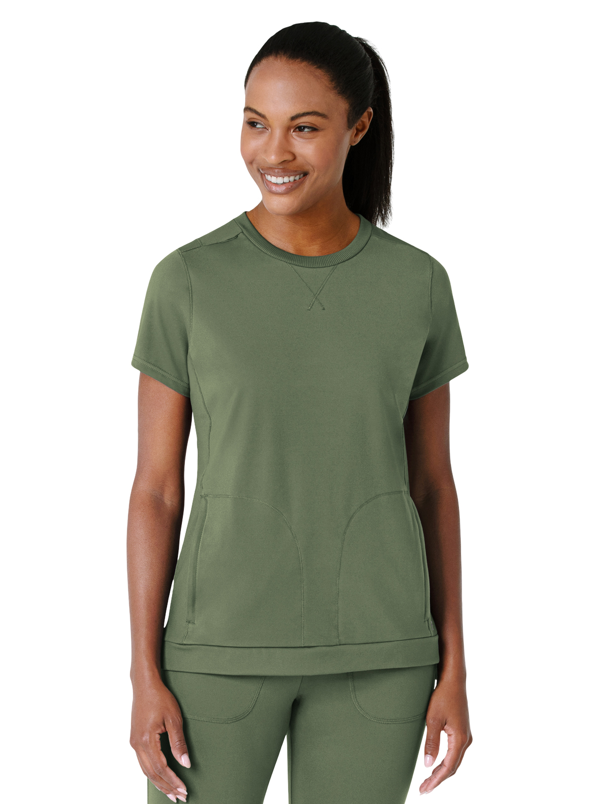 Wink - Renew Knit - Women's Two-Pocket Flex-n-Reach Crew Neck Top 14