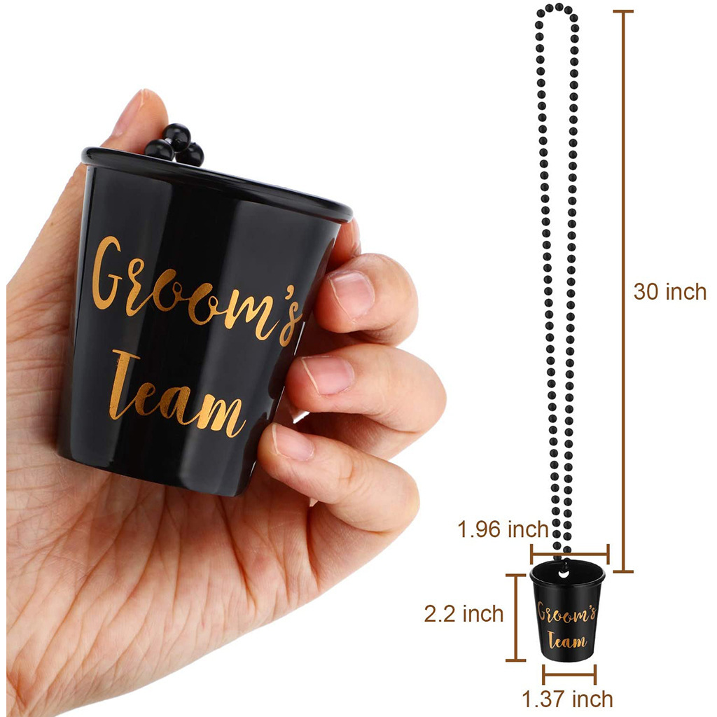 Plastic Shot Glass with Beaded Necklace 3