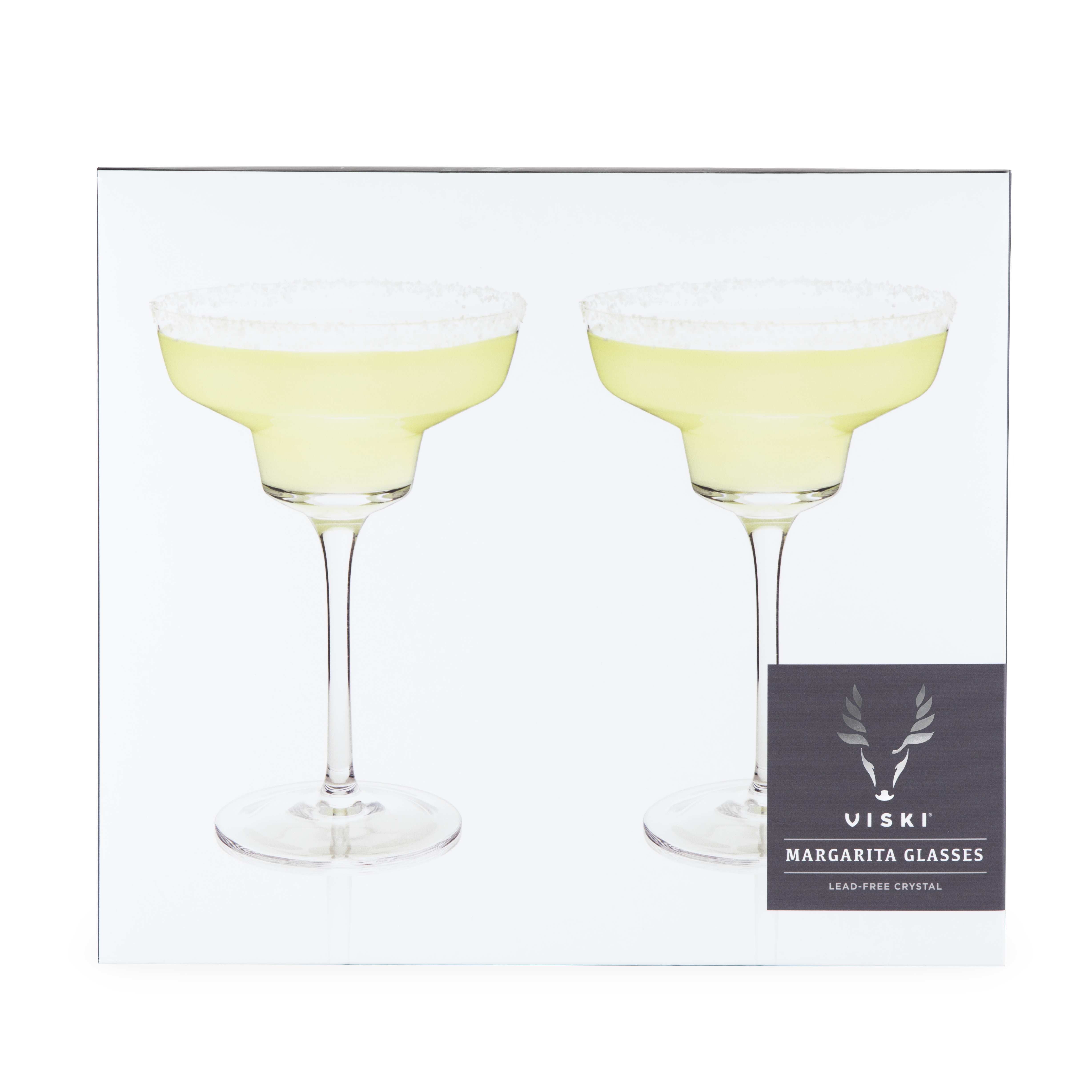 Viski® Angled Crystal Margarita Glass, set of 2 10