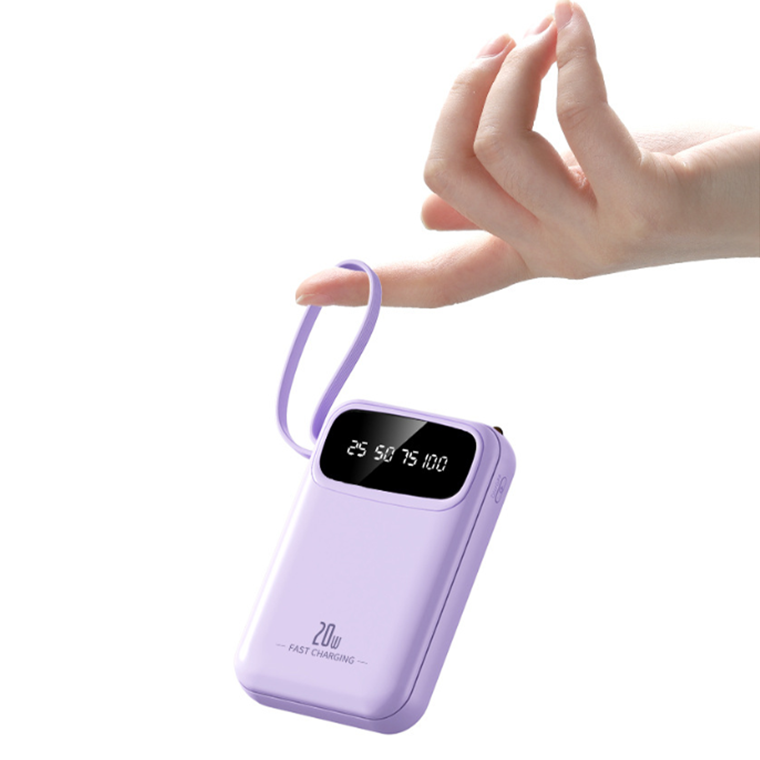 10000mAh Portable Power Bank W/ Built-in Cable 15