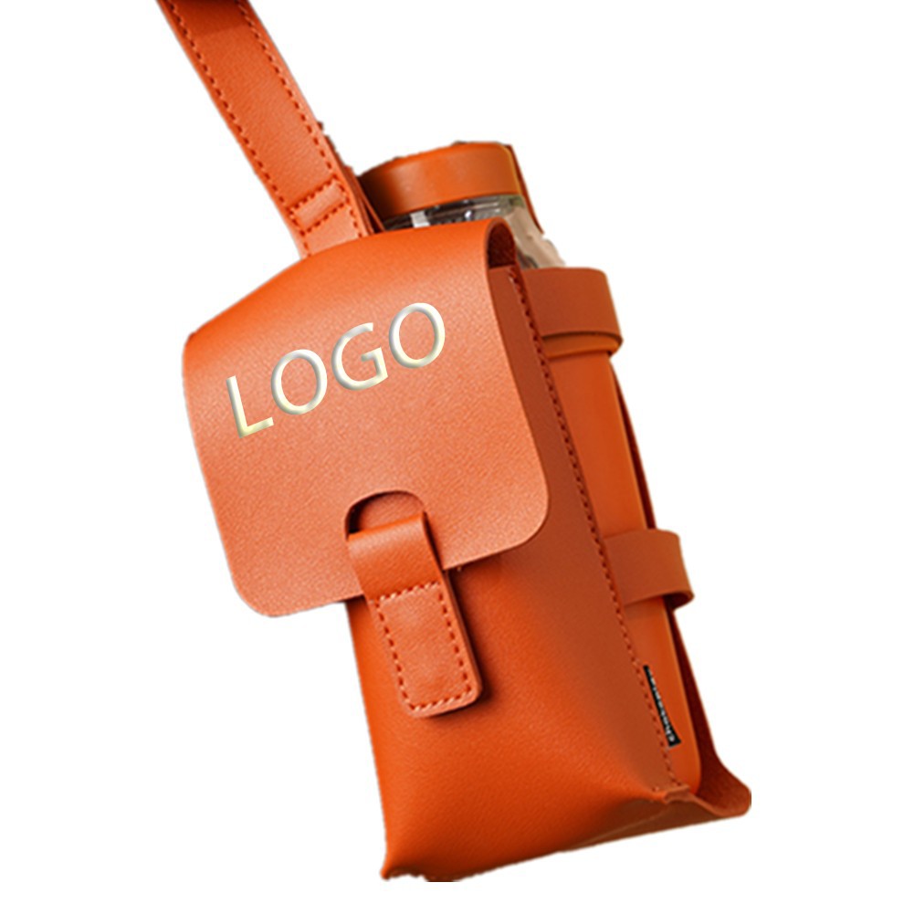 Leather Belt Water Bottle Holder With Shoulder Strap 2