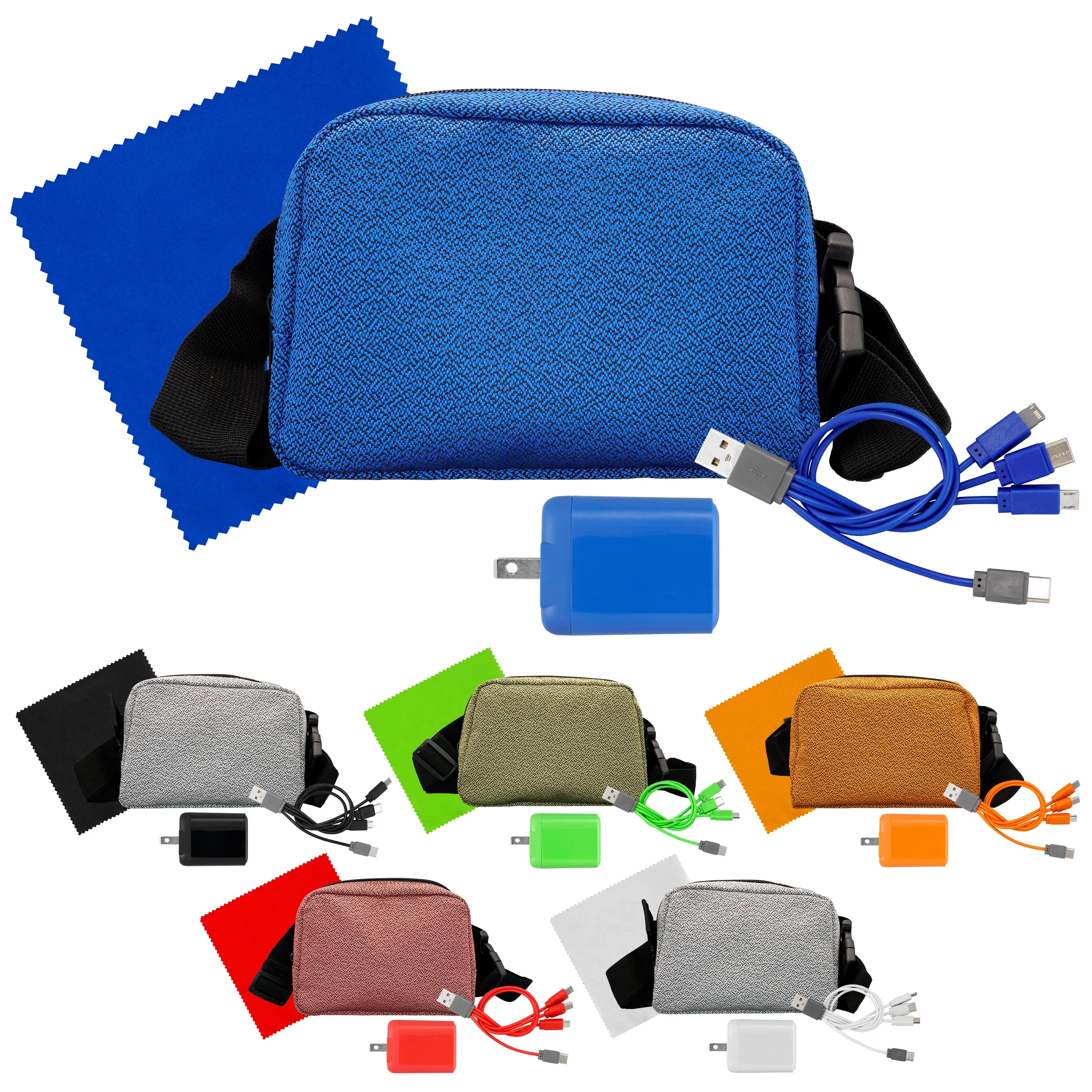 Speck Fast Charger, Cable & Cloth Fanny Pack Set 15