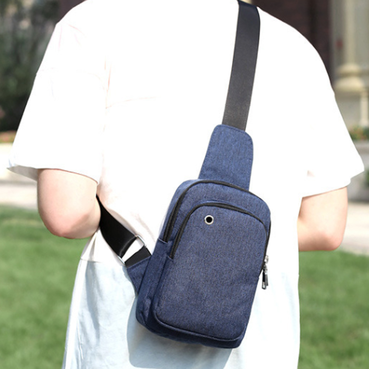 Compact USB Charging Sling Shoulder Bag 8
