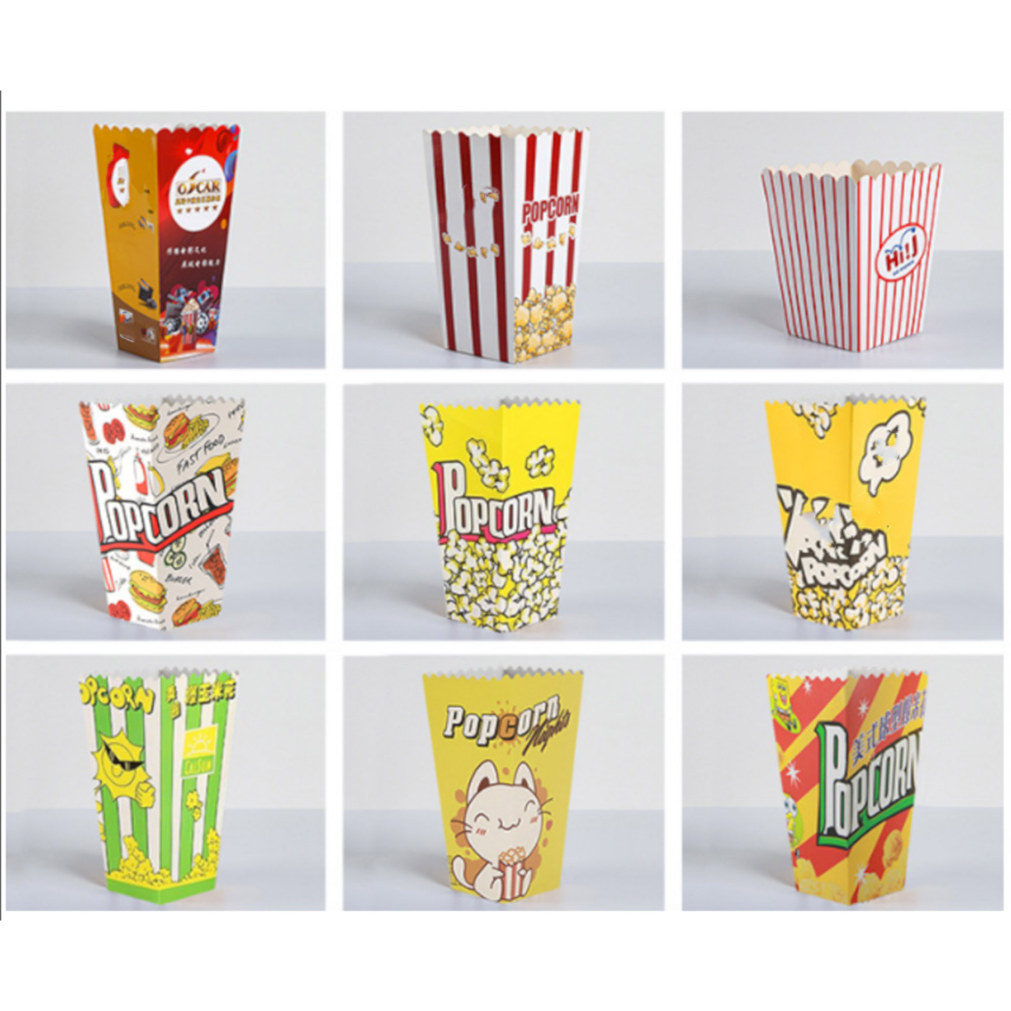 Foldable 32 OZ Popcorn Paper Container Box Custom MOQ 500 2