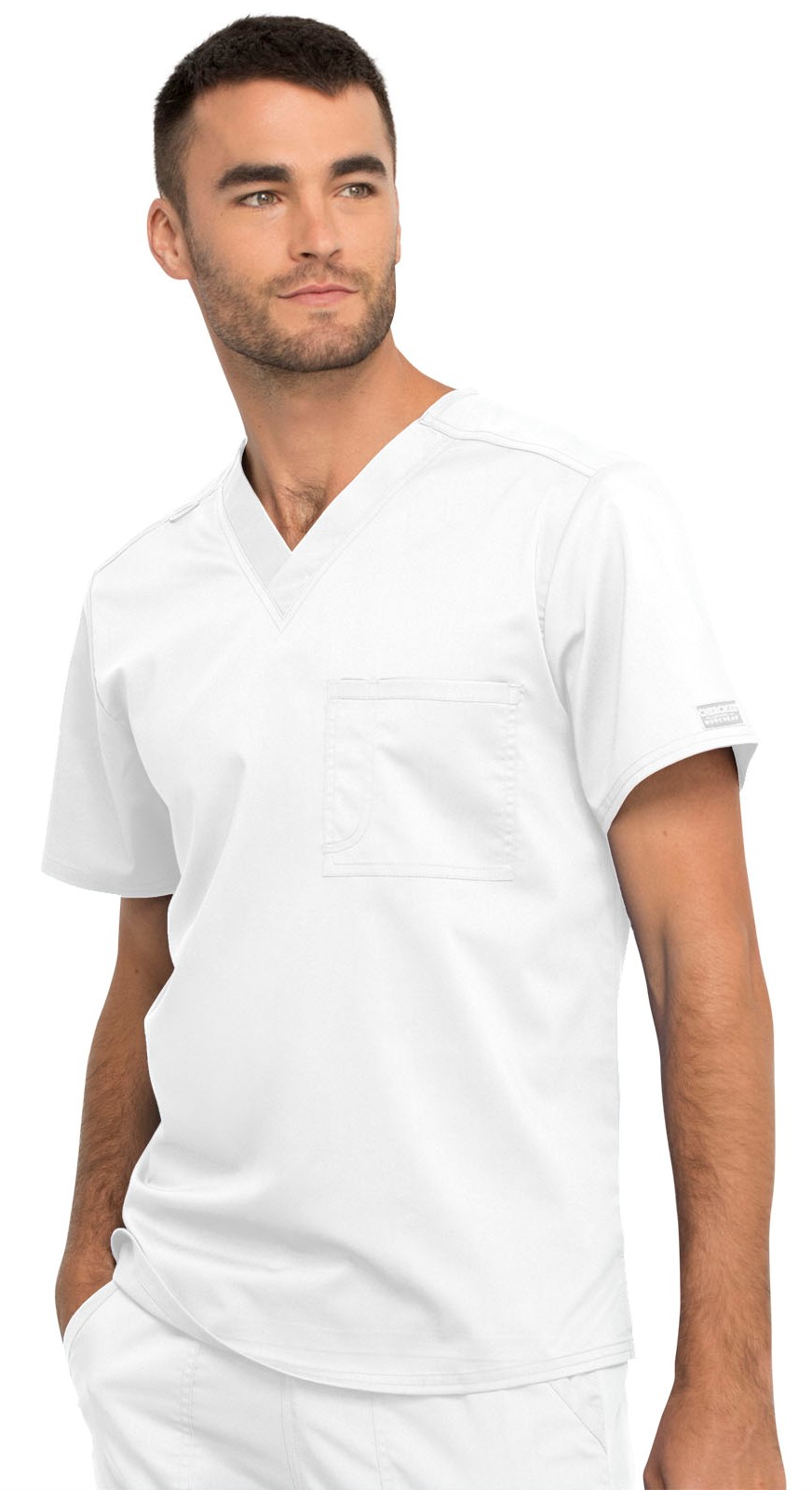 Cherokee - Workwear Revolution - Unisex 1-Pocket Tuckable V-Neck Top 11