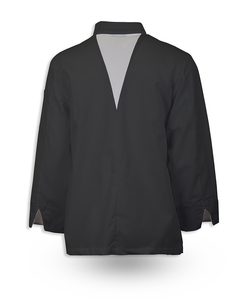 Black Crossover Collar Keep Kool Chef Coat 7