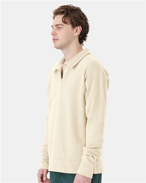 Unisex Garment-Dyed Polo Collar Sweatshirt - GDH490 16