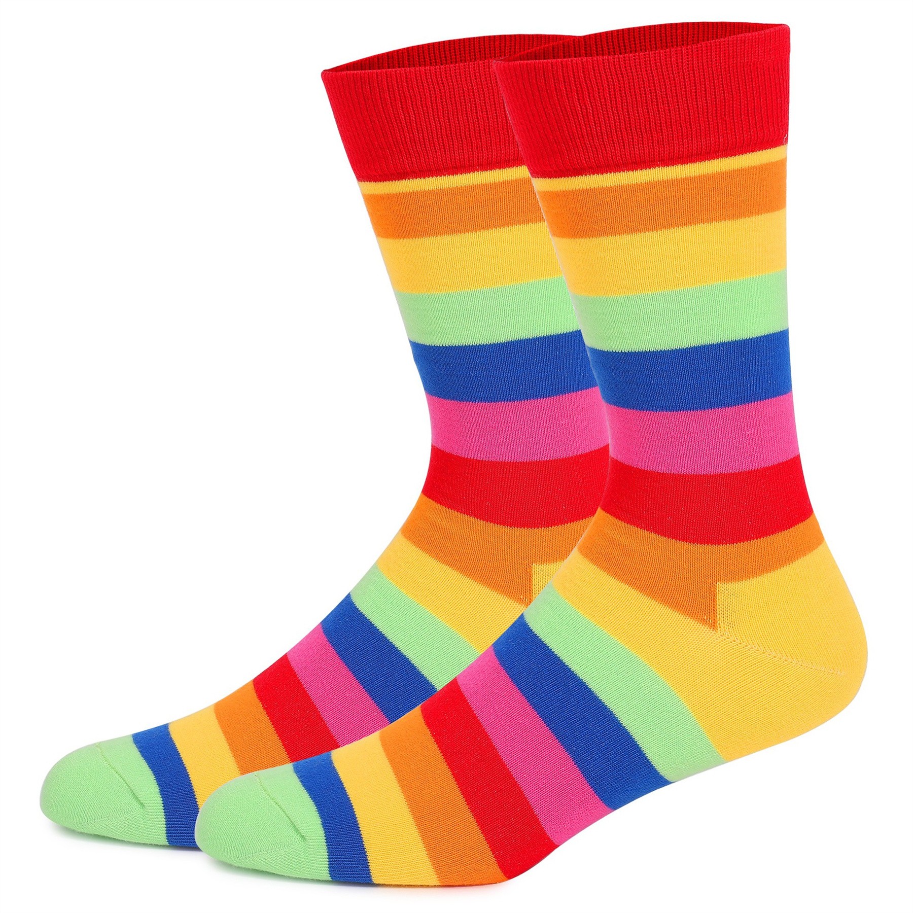 Colorful Patterned Mid Calf Knit Dress Sock 8