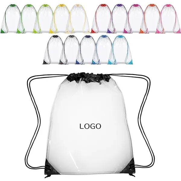 Transparent PVC Drawstring Pouch with See-Through Bag 2