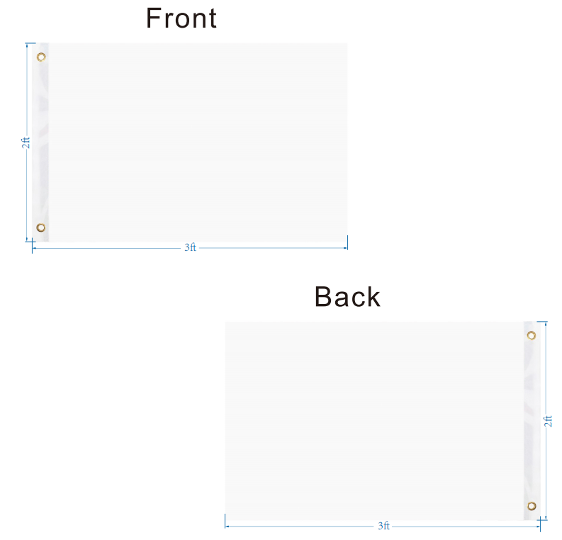3' X 5' Double Sided Printed Knitted Polyester Flags With Grommets 2
