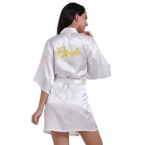 Womens Silk Satin Sleepwear Wedding Party Bride 5