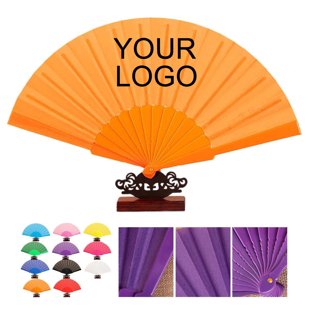 Plastic Handheld Fan 9.1 inches x 16.5 inches with Foldable Design and Custom Logo 5