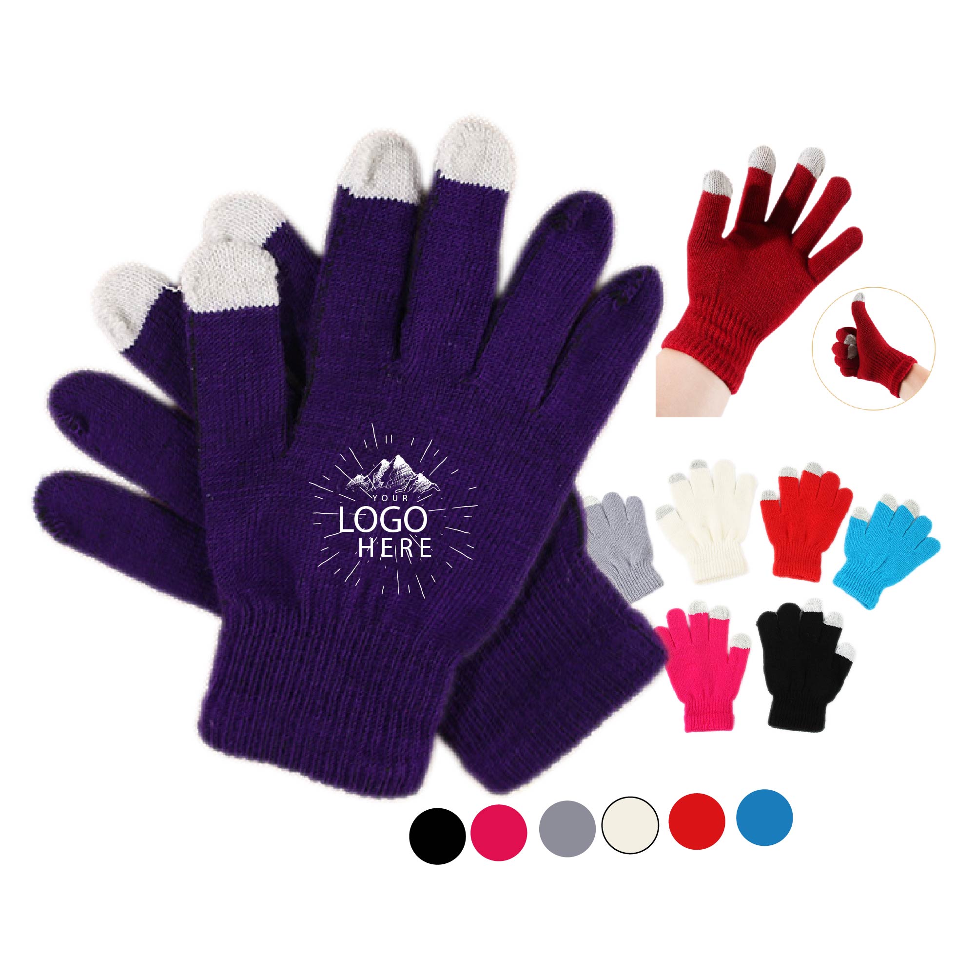 Polyester Winter Touch Screen Gloves 2
