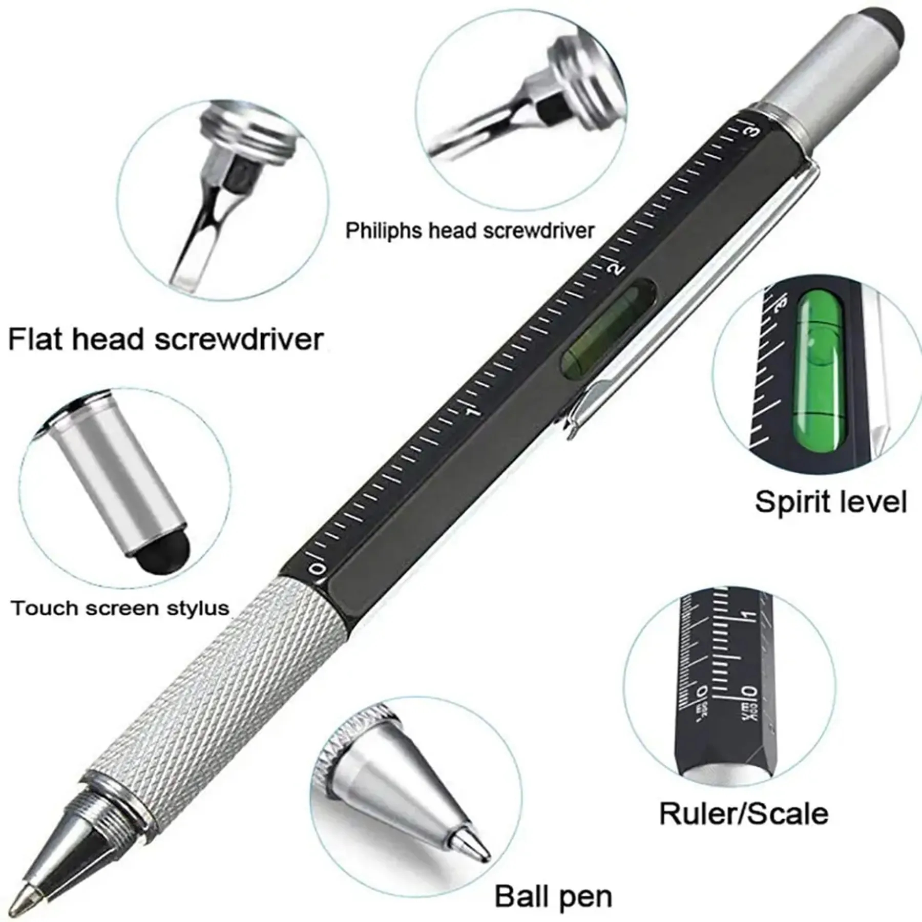 Tools Ballpoint pen Stylus Screwdriver Ruler Levels 3
