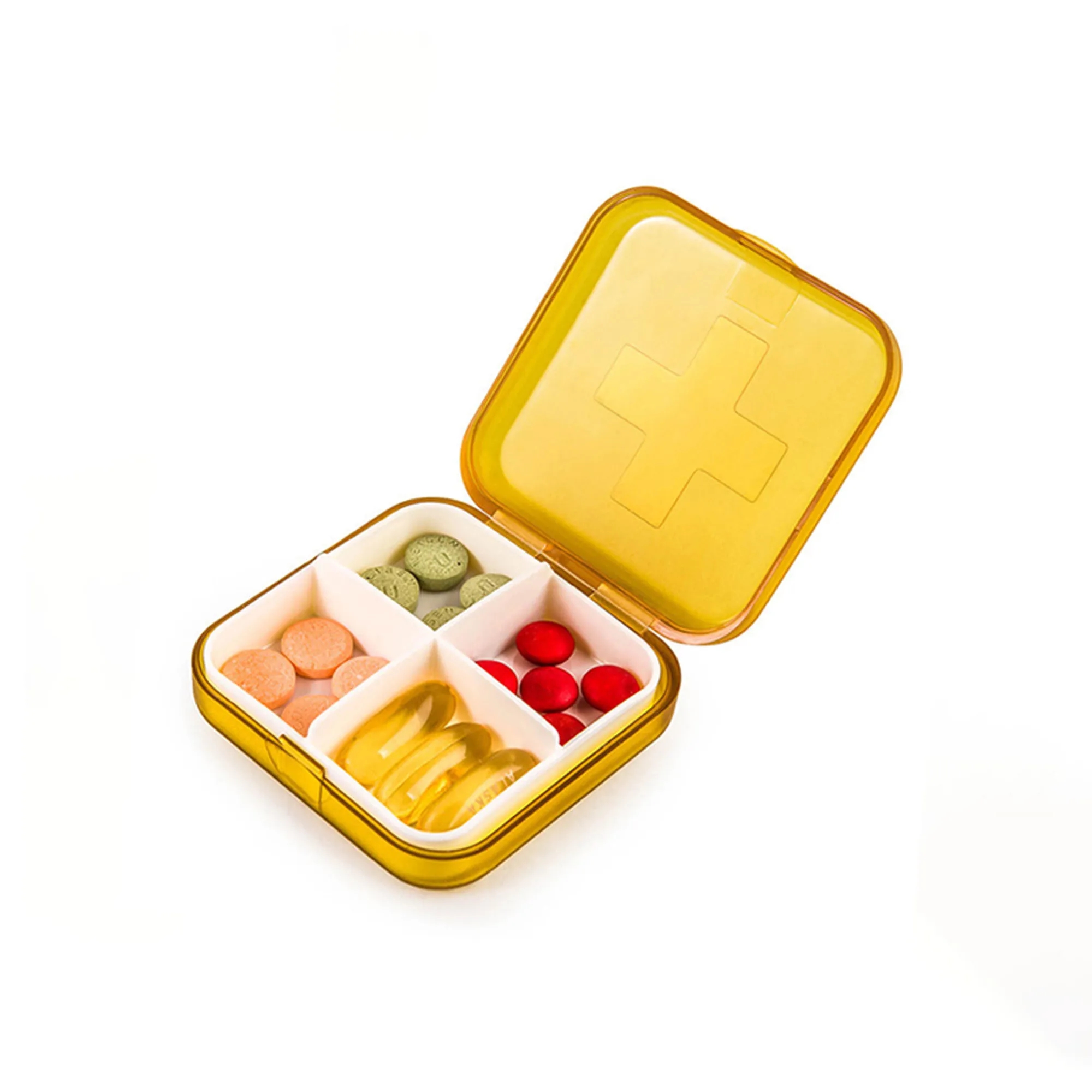 Portable Pill Organizer with 4 Compartments 2