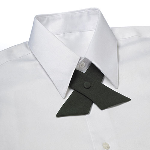 Hunter Green Poplin Uniform Crossover Tie 2