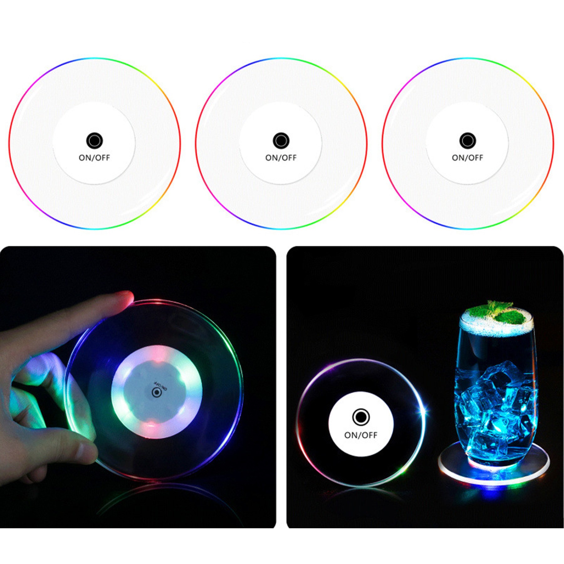 Glow-in-the-dark Colorful Coasters 2