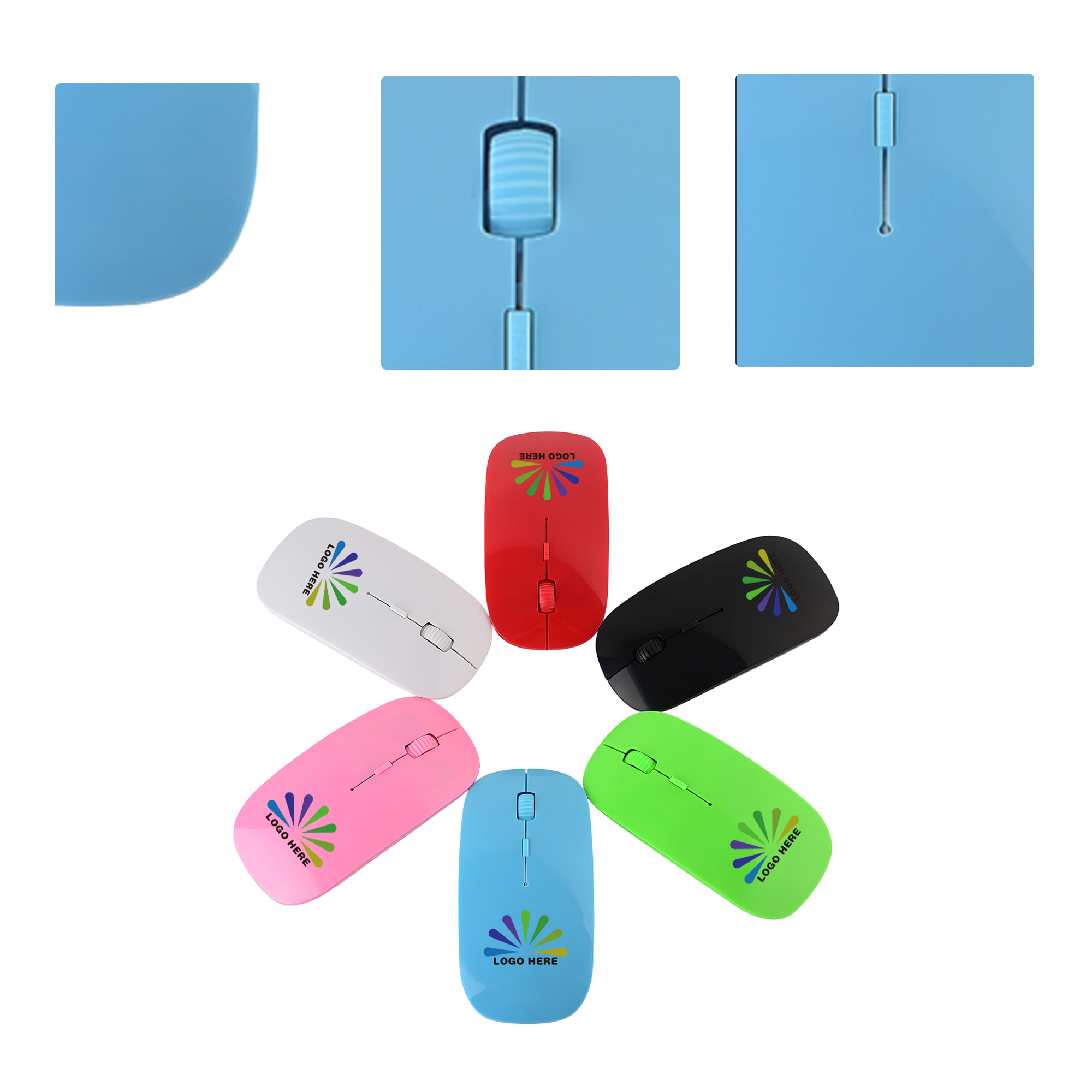 MOQ50 Custom Wireless Silent Mouse With Logo 2