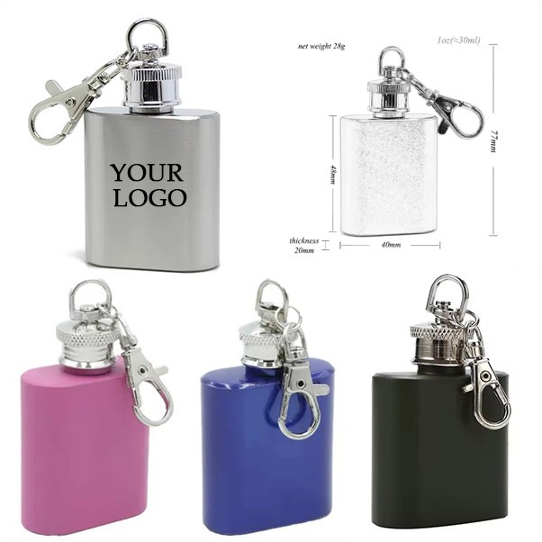 Mini Liquor Flask with Keychain 4