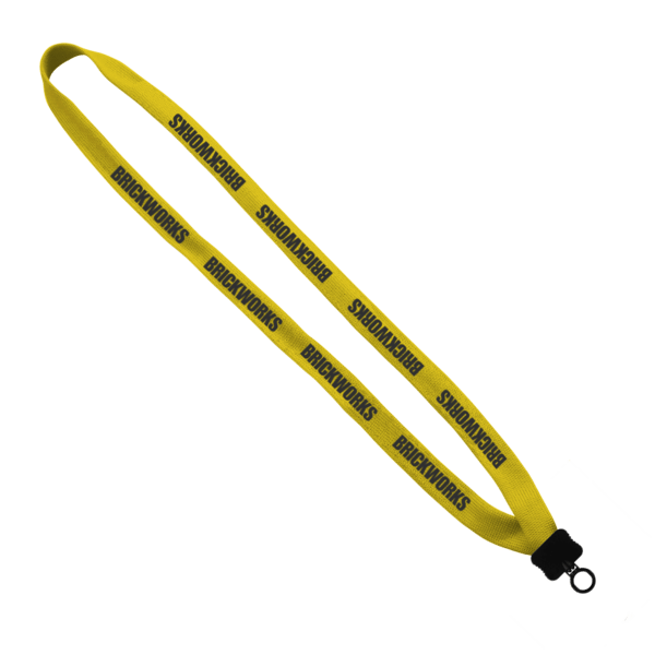 5/8" Polyester Lanyard with Plastic Clamshell & O-Ring