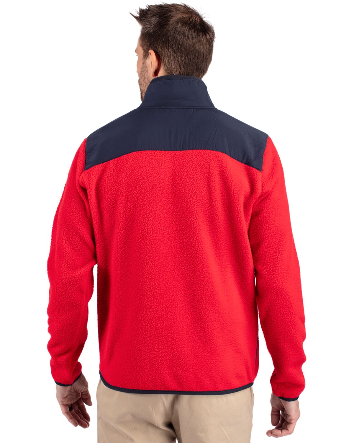 Cutter & Buck Cascade Epic Comfort Recycled Sherpa Fleece Mens Big & Tall Full Zip Jacket Big & Tall 25