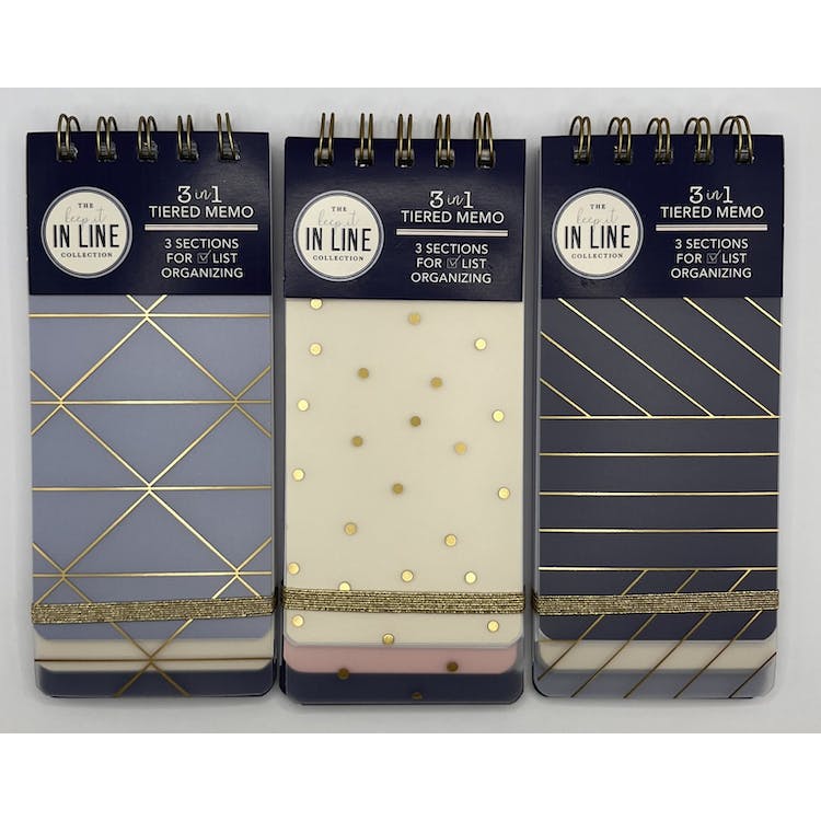 Tiered Memo Books - Fashion Cover  3" x 7" 1