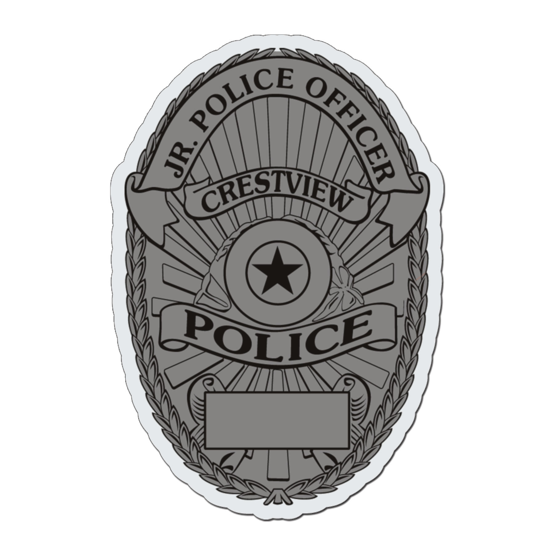2" x 3" Police Plastic Badge 1