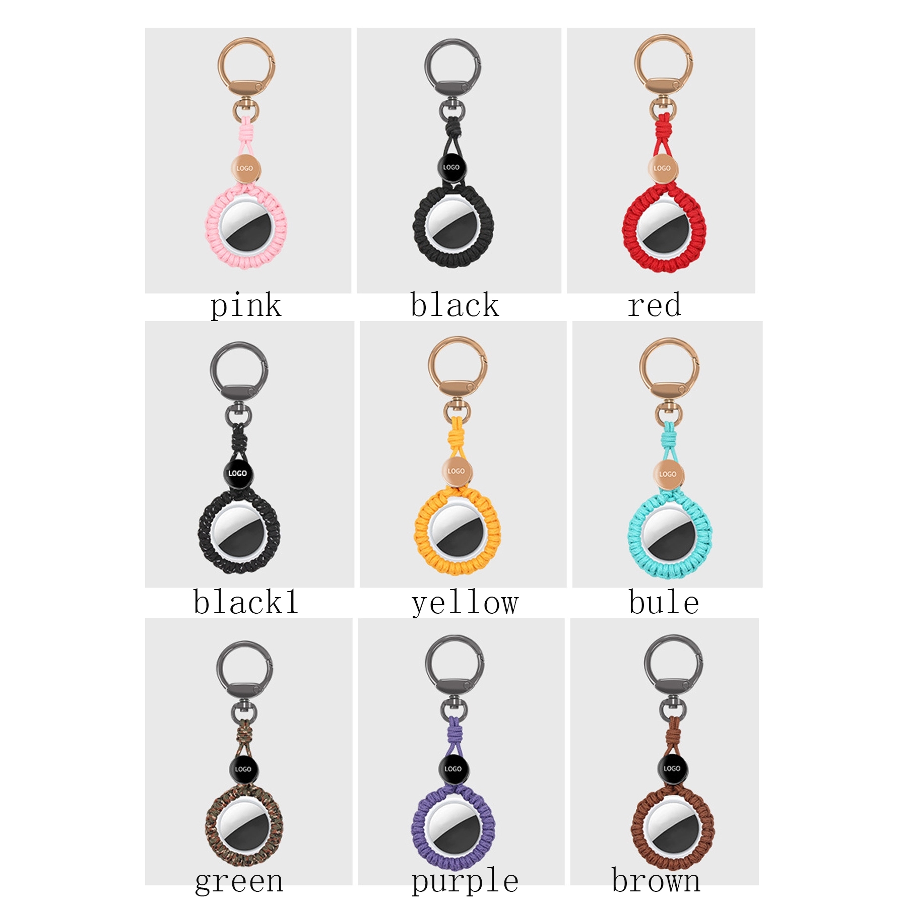Case Keychain for Apple Airtag Holder Dog Tag Clip Key Ring 3