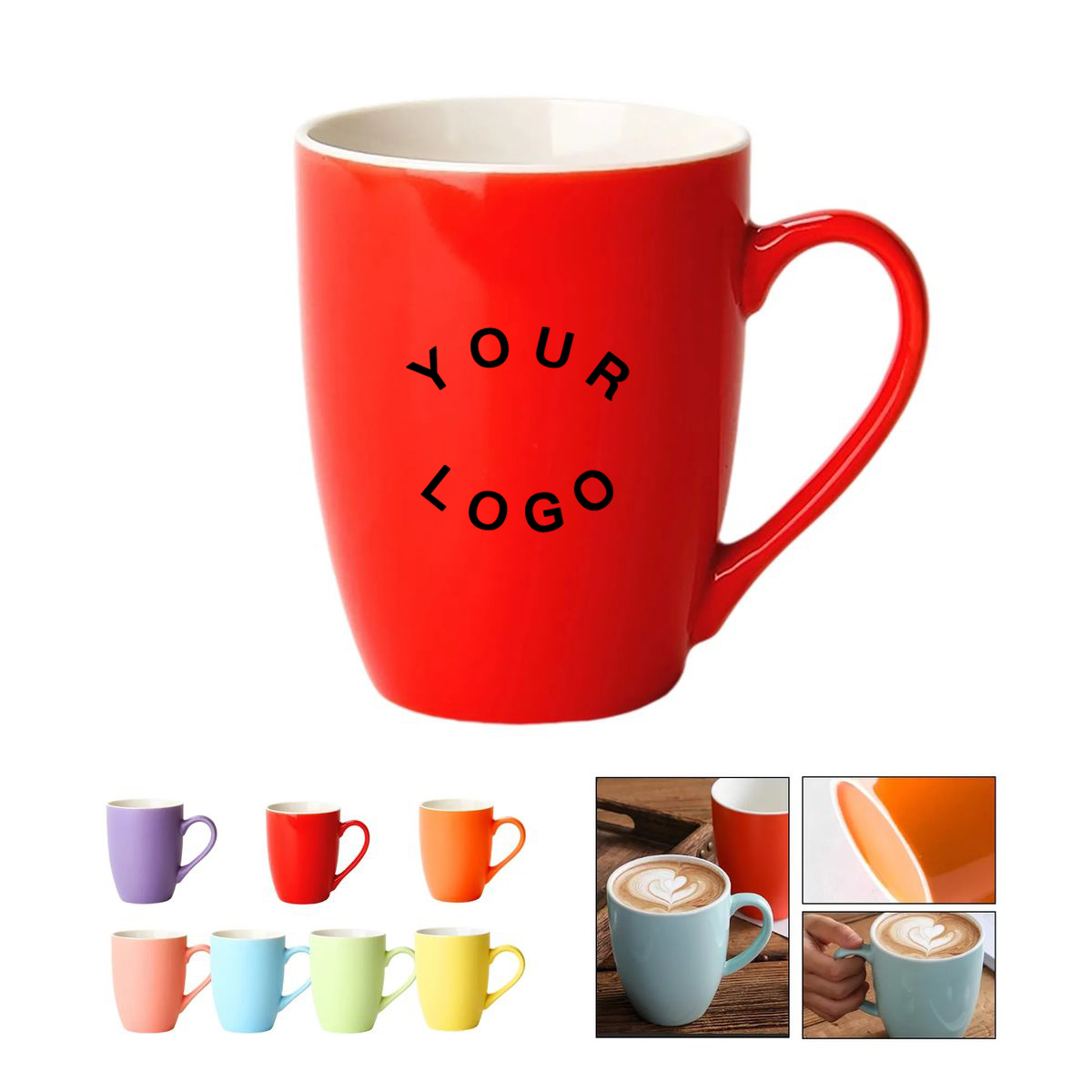 Durable Ceramic Coffee Cup 14oz Heat Retention 1