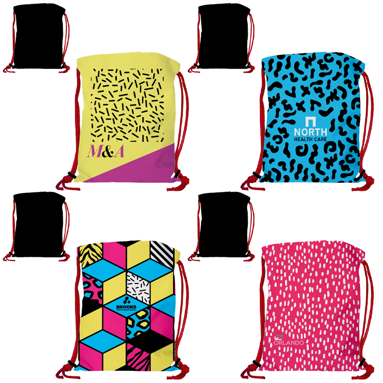 Super Drawstring Pack (One side Imprint)-Red Heavy Rope 11