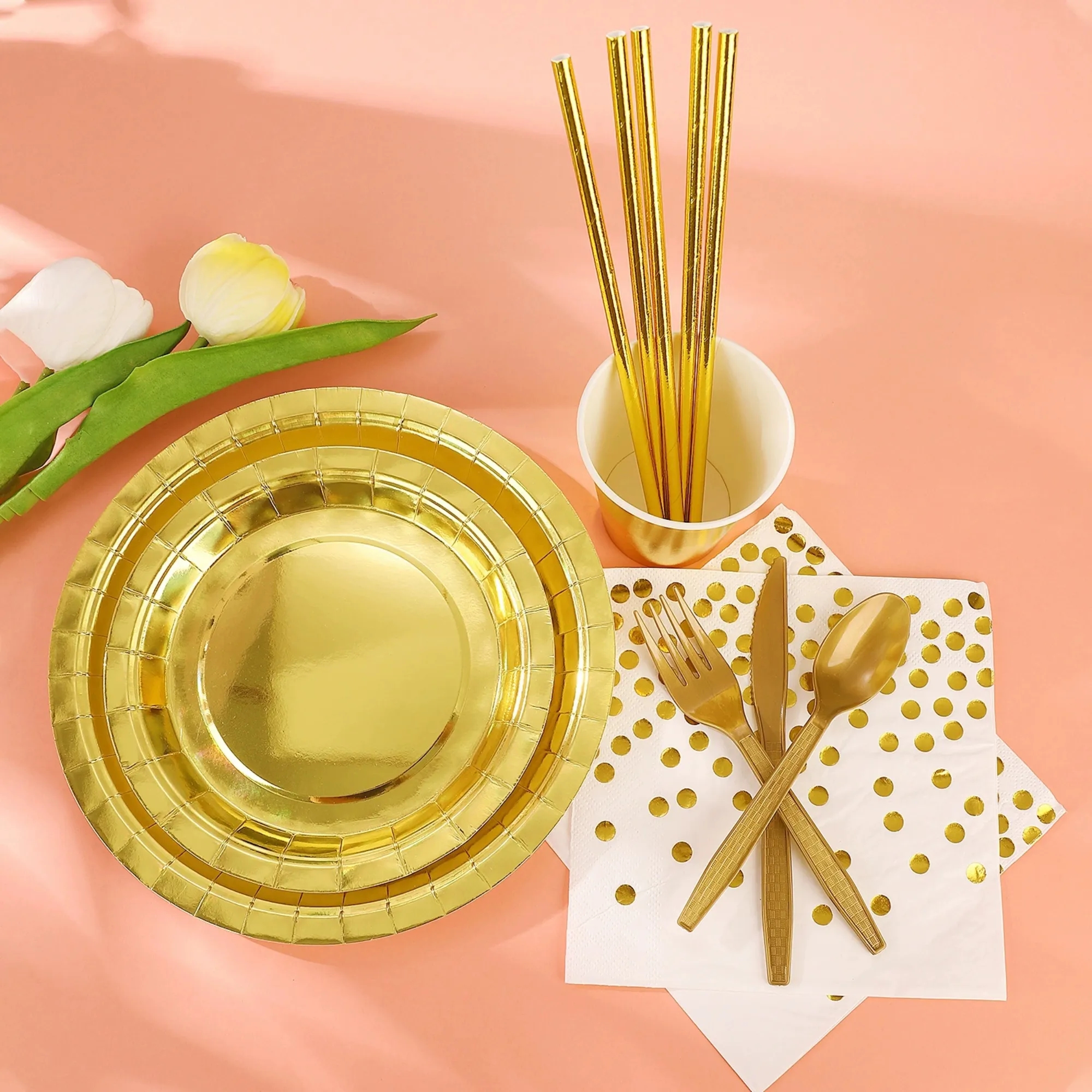 Recyclable Disposable Tableware Set of 8 Pieces 7