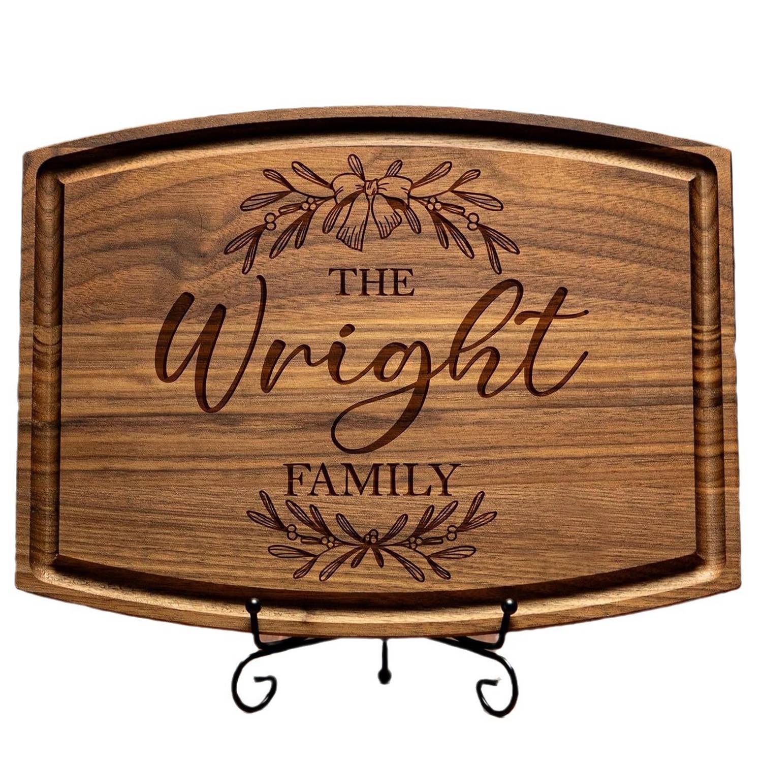 Wooden Cutting Board w/ Drainage Groove 3