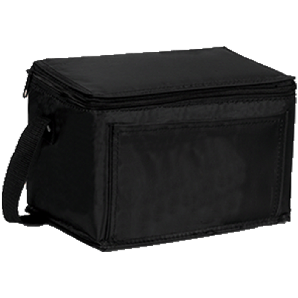 Premium Insulated 6 Pack PEVA Cooler Bag w/ Front Pocket (8.5” x 6.25” x 6”)