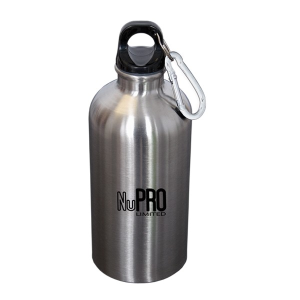 500 Ml (17 Fl. Oz.) Stainless Steel Bottle With Carabiner, custom water bottle with logo imprint 12