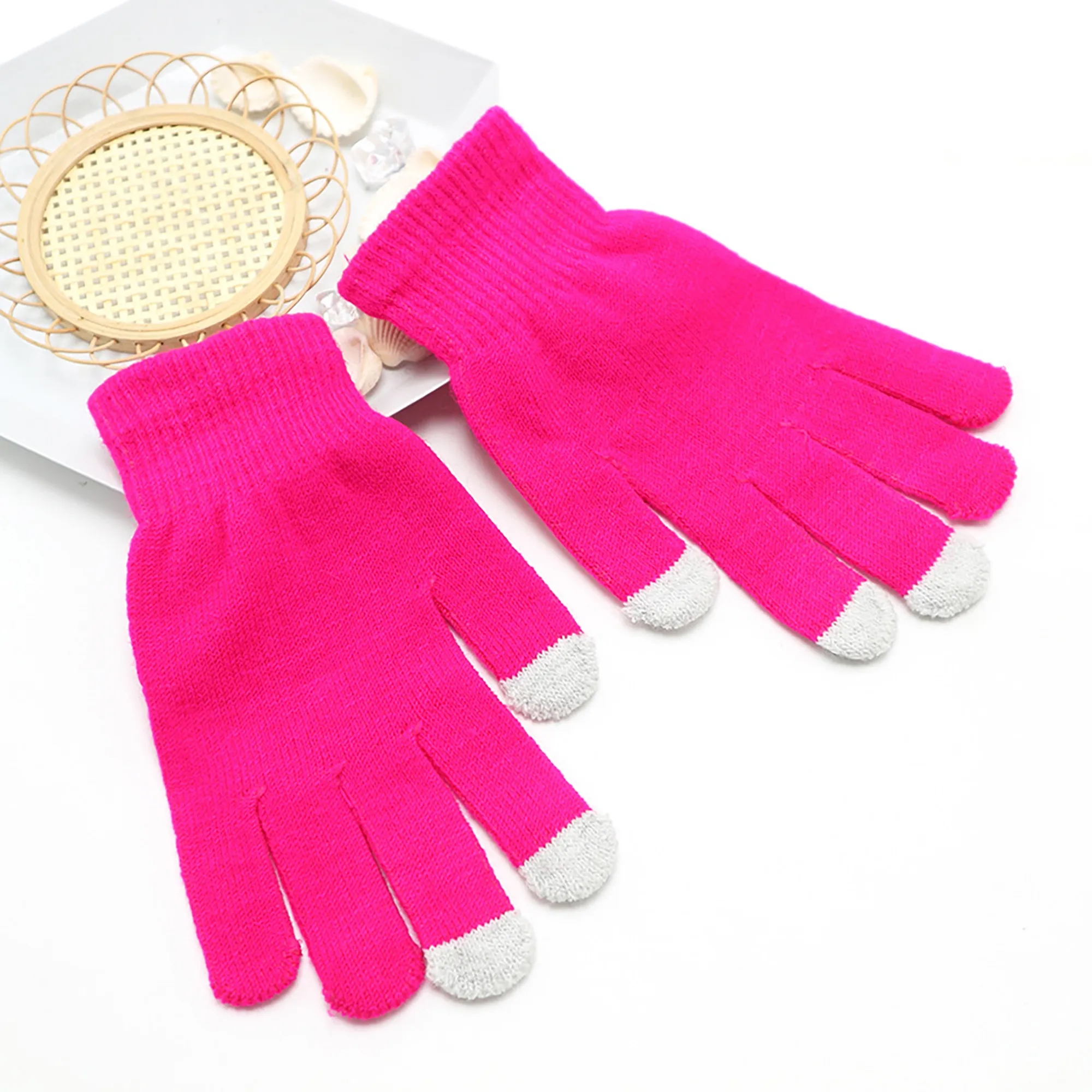 Unisex Touchscreen Winter Knit Gloves MOQ 50 Pairs 3