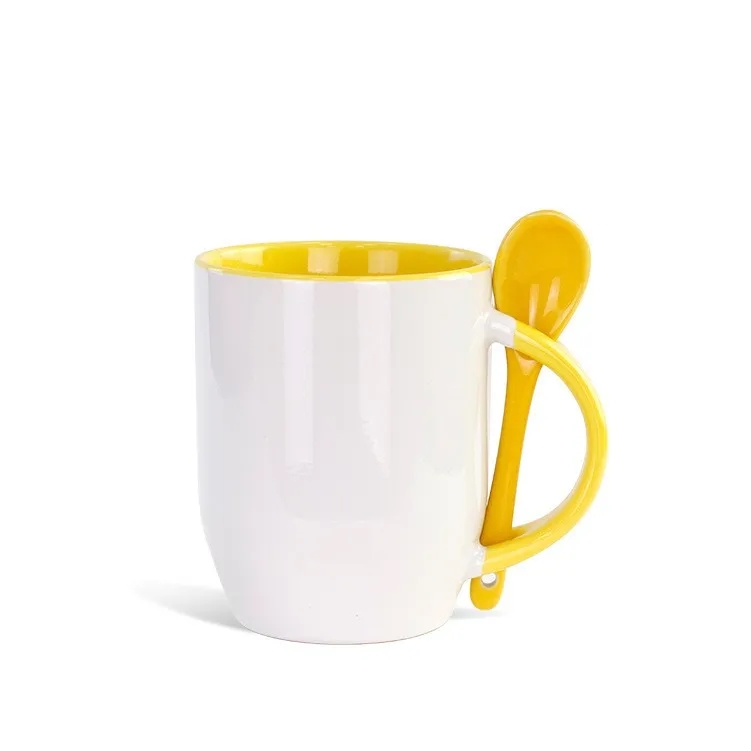 12oz Inner Color Mug With Spoon 11
